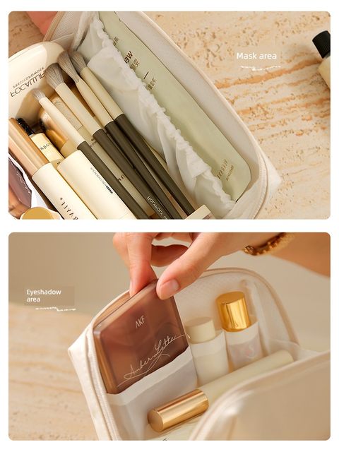 Makeup brush bag for women with high-end business trip toiletries multi-functional makeup bag for women with 2025 new portable storage bag