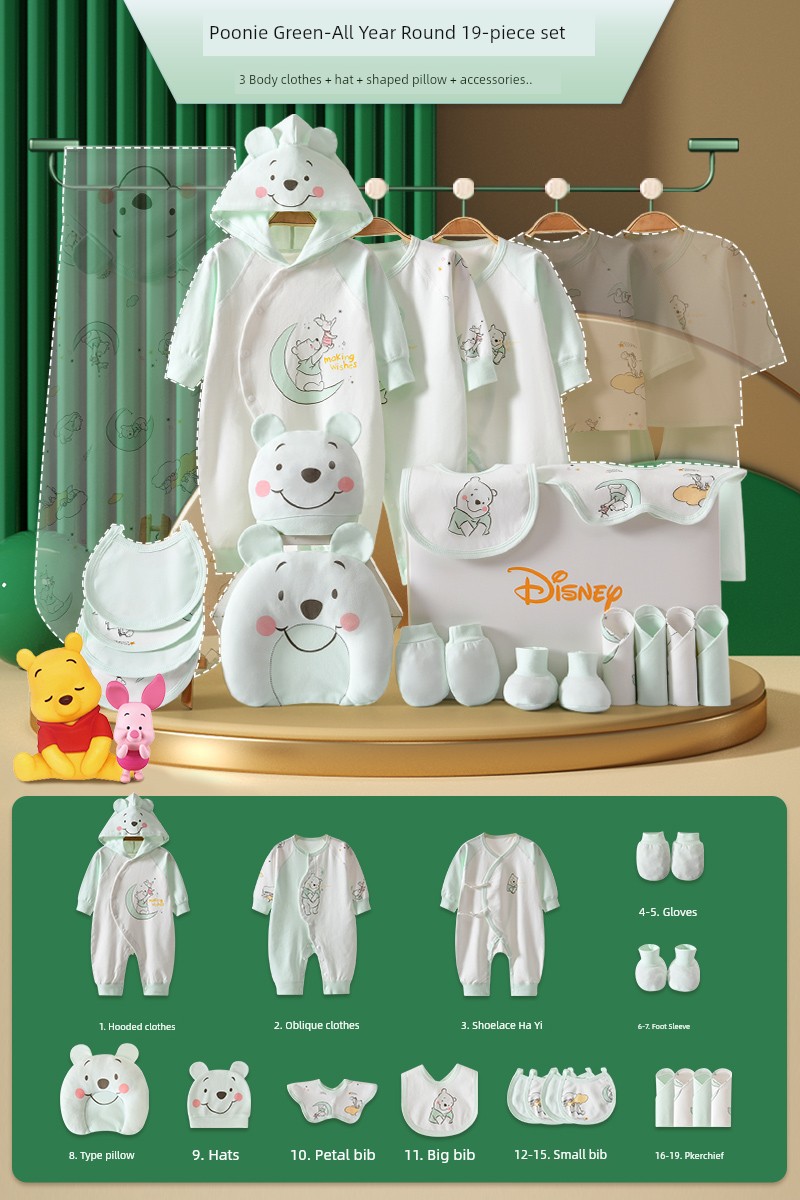 Disney Baby Clothes Gift Box, Newborn Baby Gift, High-End Practical Gift Set for Meeting the Baby — 5