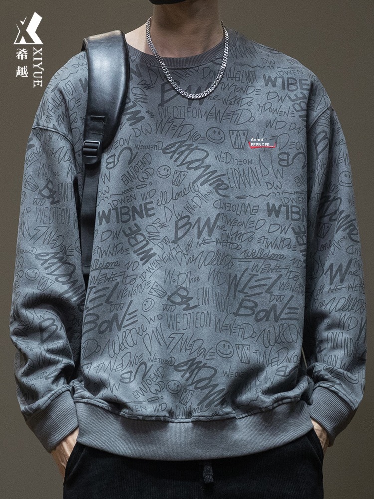 spring and autumn Sense of design Manyin Increase fertilizer No cap Sweater