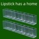 Wall-mounted partition box mirror cabinet storage without hole punching lipstick storage portable eyebrow clip scissor eyebrow pencil brush storage rack