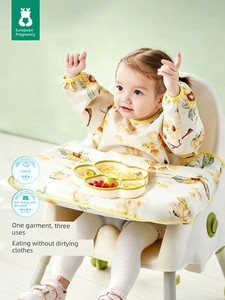 European-Style All-In-One Dining Chair Cover, Baby Feeding Bib, Infant Food Bib, Waterproof and Stain-Resistant Children