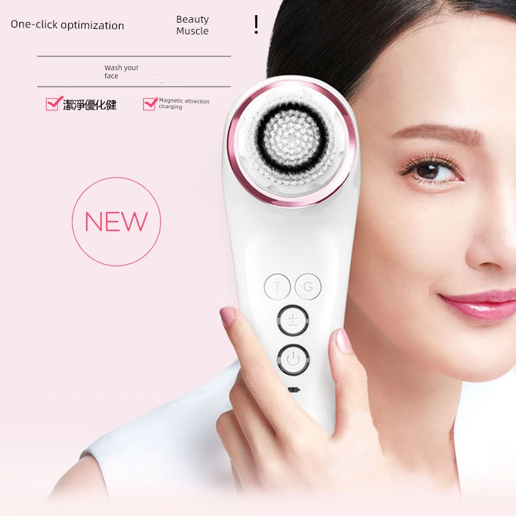  新品新品新品聲波自動洗臉機清潔無線充電潔面儀 白色Product Thumbnail