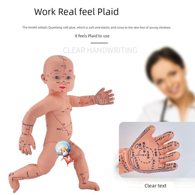 Acupuncture Doll Model Children's Doll Mannequin Model Acupuncture Traditional Chinese Medicine General Acupuncture Pediatric Massage Simulation Model