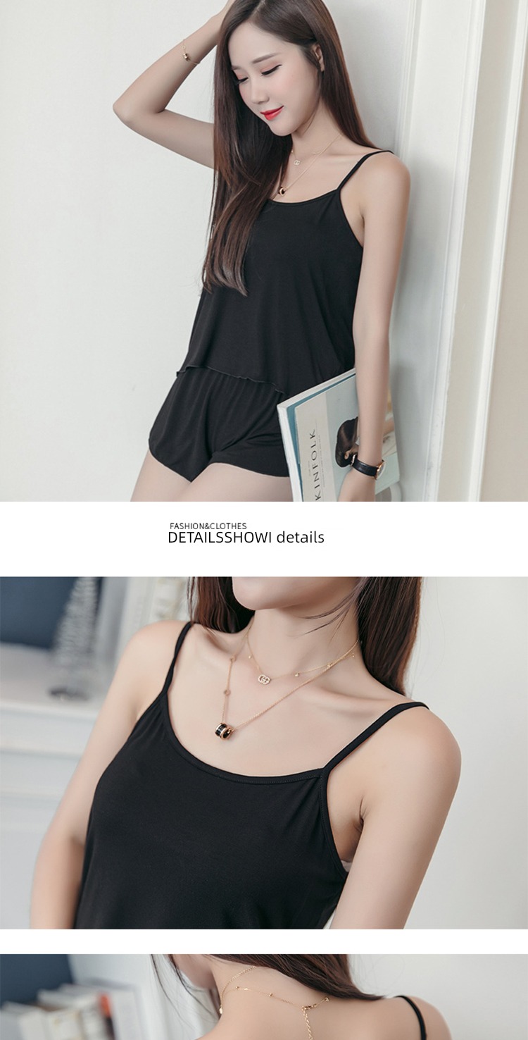 modal  female Suspender shorts cotton Korean version sexy pajamas