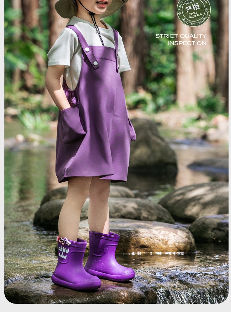 Children's Rain Boots for Girls 2026 New Model Baby Rain Boots for Girls 2 Years Old Special for Kids Going to School Waterproof Non-Slip Water Shoes — 16