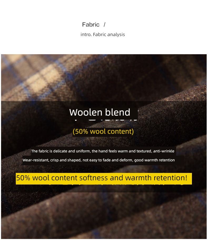 female Autumn and winter Retro wool Korean version High waist skirt