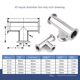 Stainless steel 304 vacuum elbow 4-way 90-degree internal and external mirror polishing vacuum diameter tee KF16 KF25