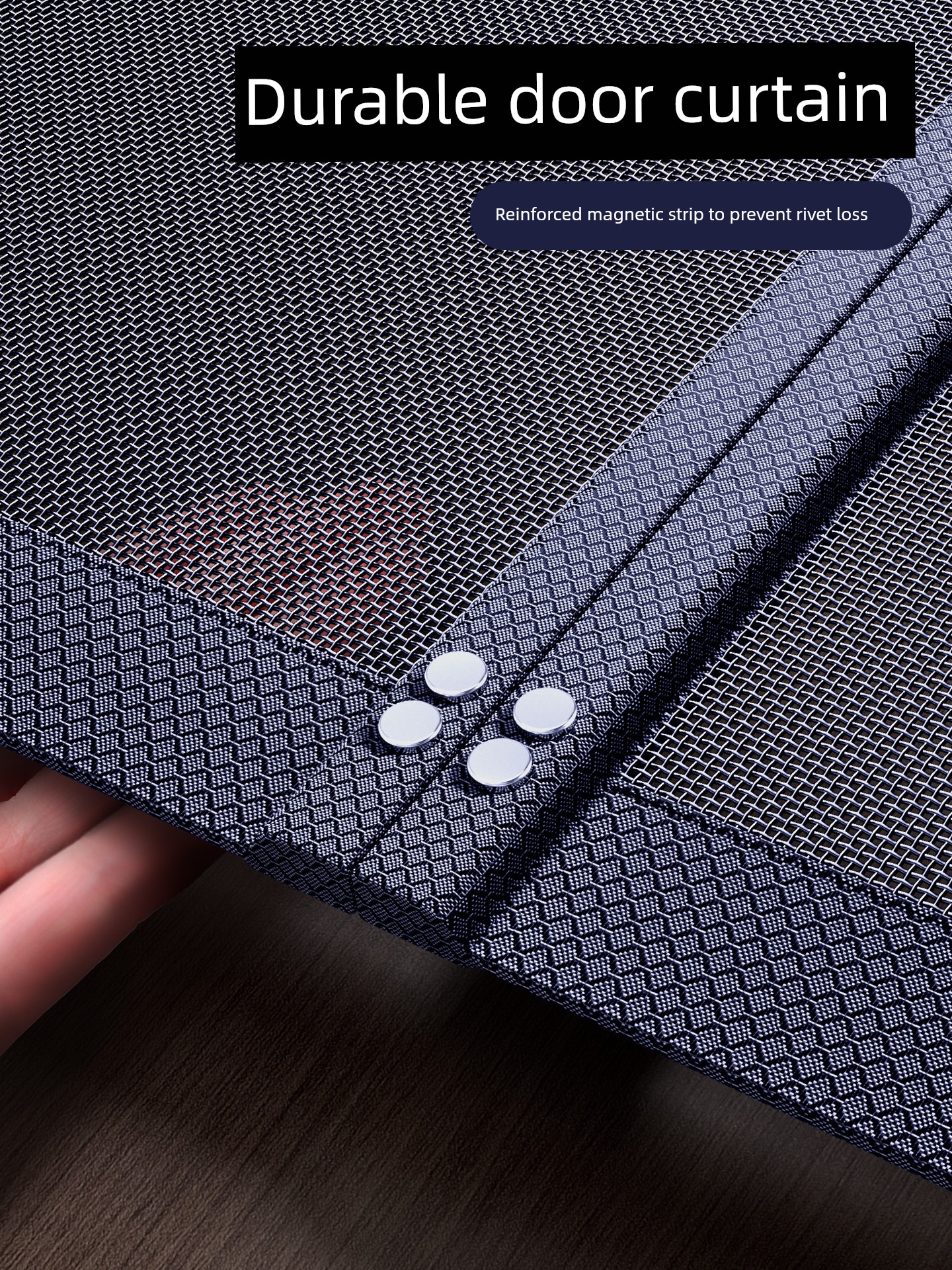 Anti-Mosquito Door Curtain with Full Magnetic Strip, Strong Magnetic Self-Adhesive Screen Door and Window, High-End Household Use, 2026 New Model, Self-Adhesive