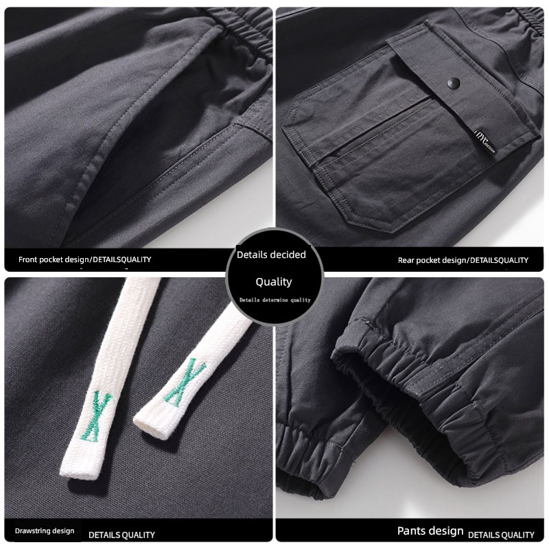 khaki leisure time Spring and Autumn Winter money Harlan Overalls