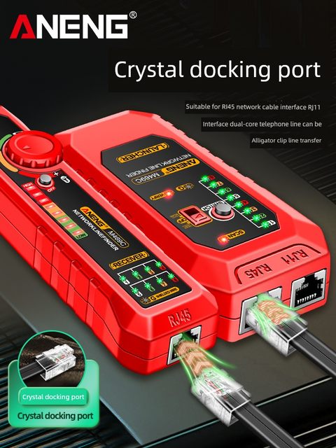Line hunter POE multi-function anti-interference line hunter network cable tester crystal head single head detection line on and off