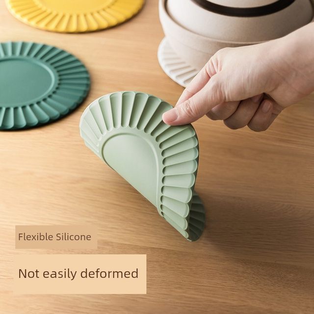 Lazy corner placemat household kitchen pot mat heat insulation pad anti-scalding high temperature mat silicone dining table mat plate coaster