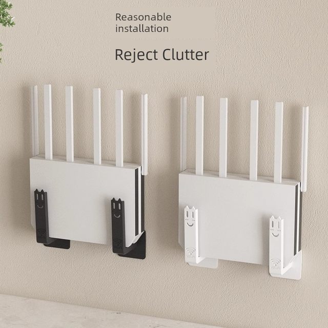 Router placement rack wifi wall TV hanging set-top box storage box without punching bracket bracket