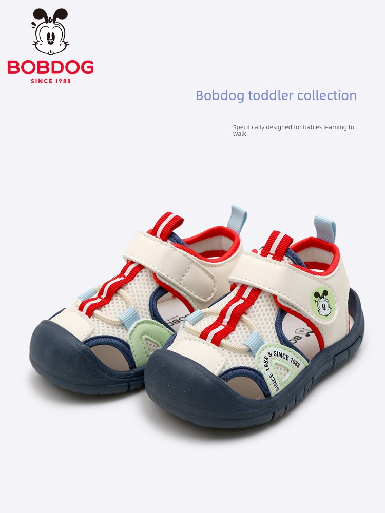 Babudou Infant and Toddler Shoes, Summer Breathable Toe-Toe Sandals, Non-Slip Soft-Soled Velcro Functional Shoes for Men and Women — 5
