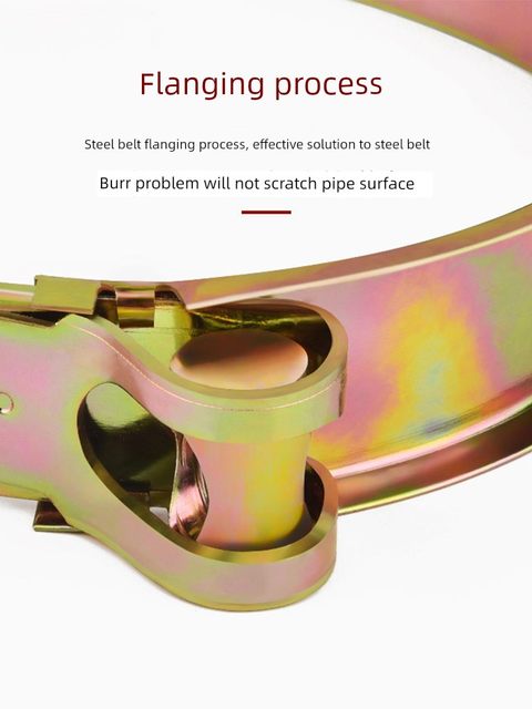 Throat clamp carbon steel galvanized European thickened pipe clamp heavy pipe clamp water pipe hose round widened fixing clip