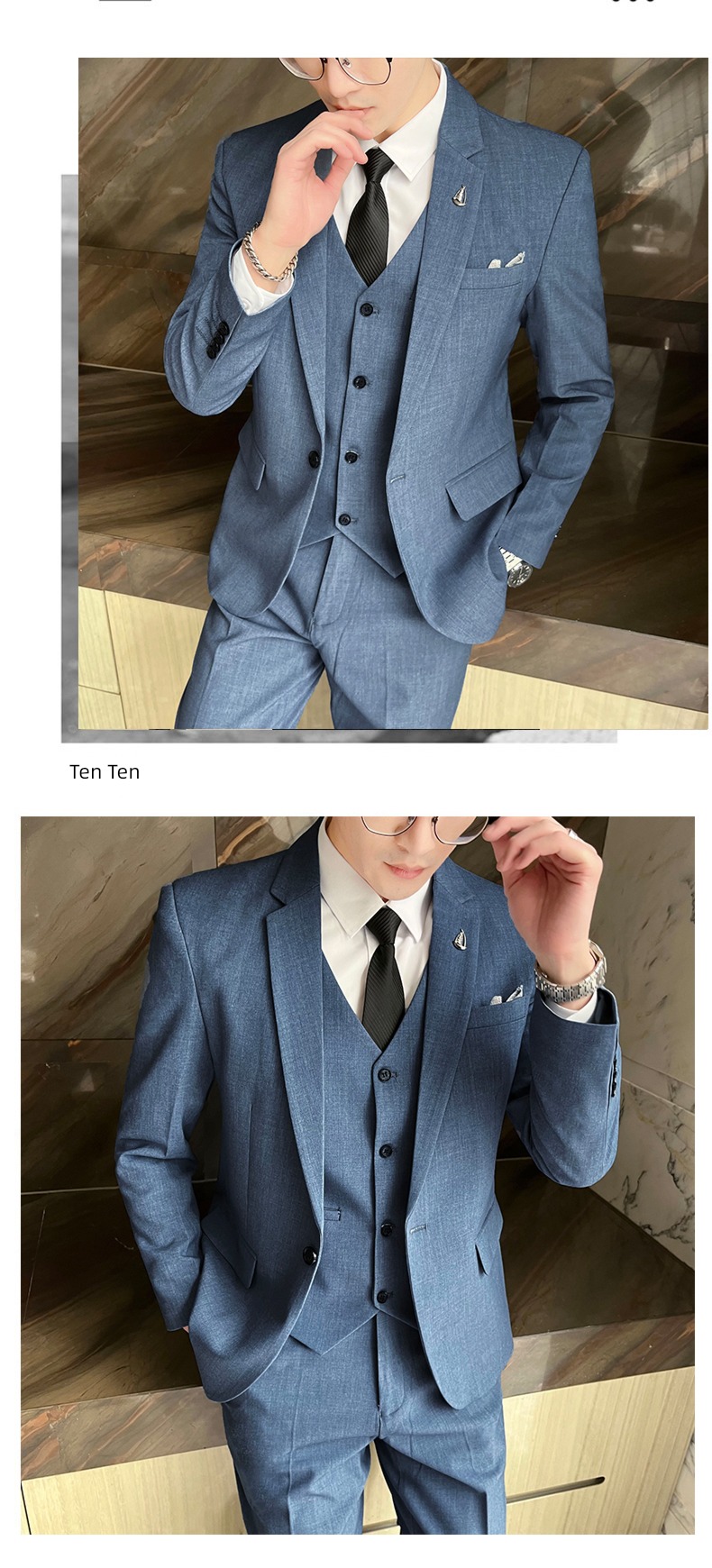 Korean version Self-cultivation groom groomsman leisure time man 's suit suit