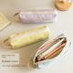 Nylon pencil bag large capacity high appearance ins style simple student stationery bag large open pencil hand storage bag