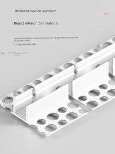 Curved Linear Light Aluminum Channel Embedded Double Eyelid Ceiling Arc-Shaped No Main Light Corridor Aisle Circular Lin