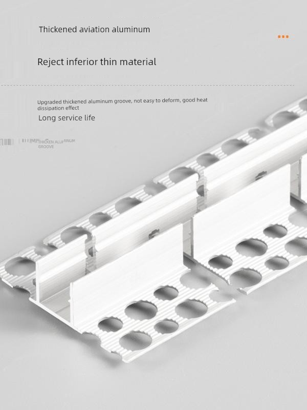 Curved Linear Light Aluminum Channel Embedded Double Eyelid Ceiling Arc-Shaped No Main Light Corridor Aisle Circular Linear Light