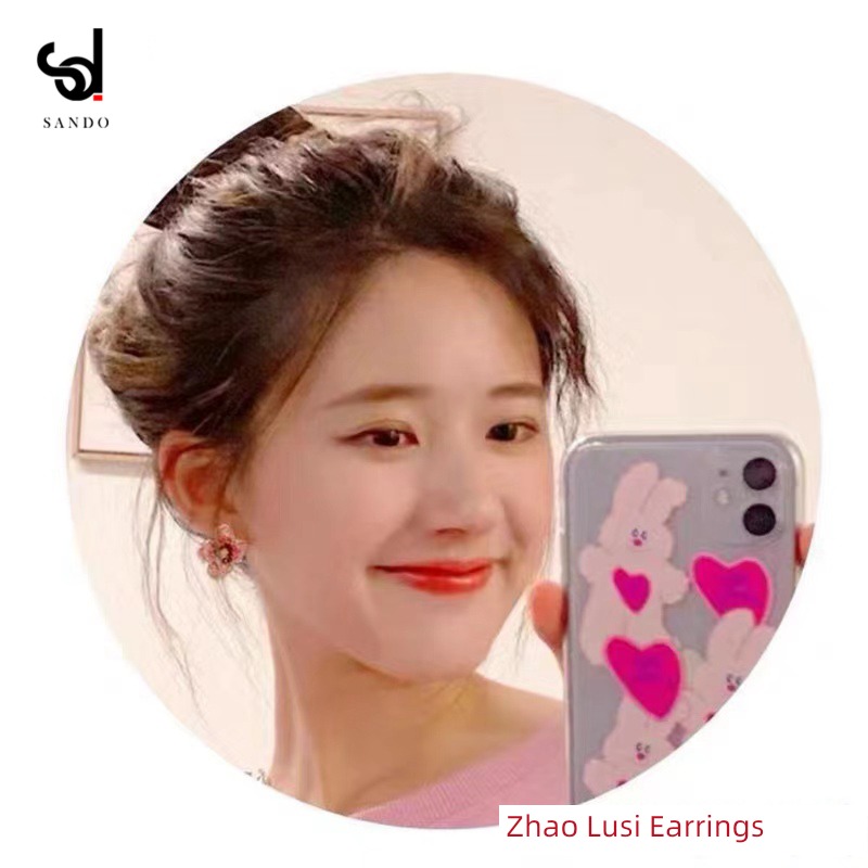 Sterling Silver unique Minority Design Advanced sense female Ear Studs