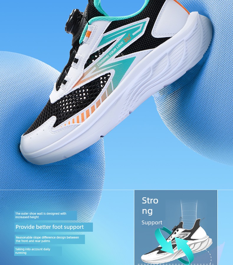 361 Degree Kidsren's Shoes, Kidsren's Running Shoes, Summer New Style Breathable Large Mesh Boys' Shoes, Youth Boys' Sports Shoes — 8