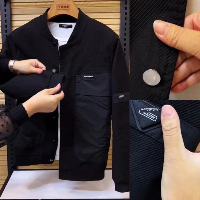 spring and autumn atmosphere comfortable leisure time Baseball collar cowboy Jacket
