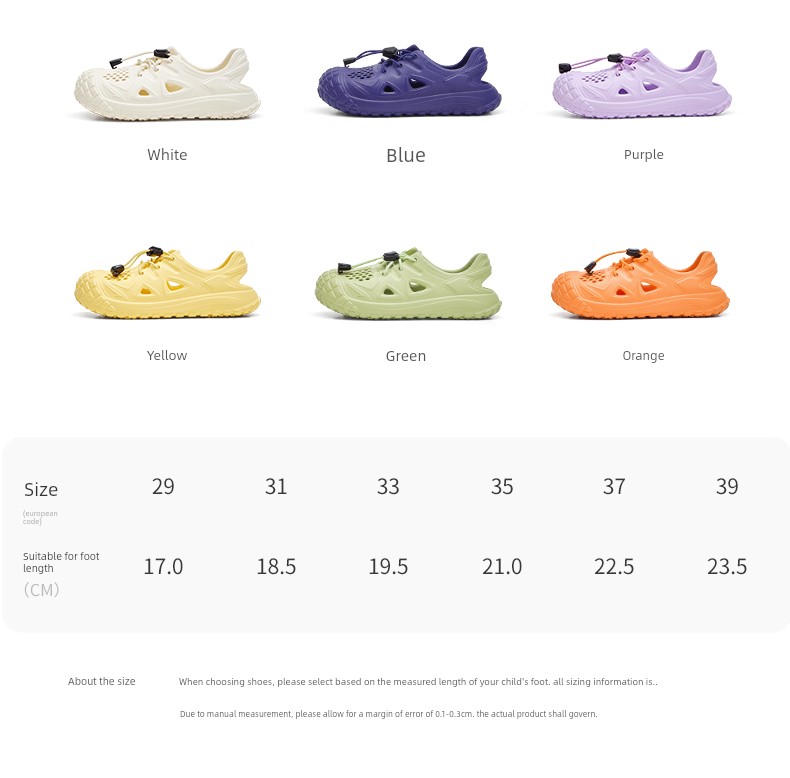 Tyrannis Children's Clogs, Outdoor Sandals, Water Shoes, Cool Shoes for Boys and Girls, Camping Shoes, Slippers — 6