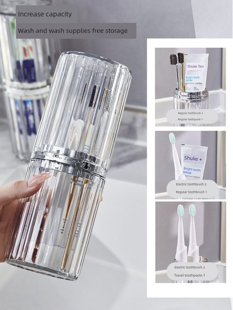 Travel washing set toothbrush toothpaste toothpaste cup three-in-one travel business trip portable mouthwash cup storage box