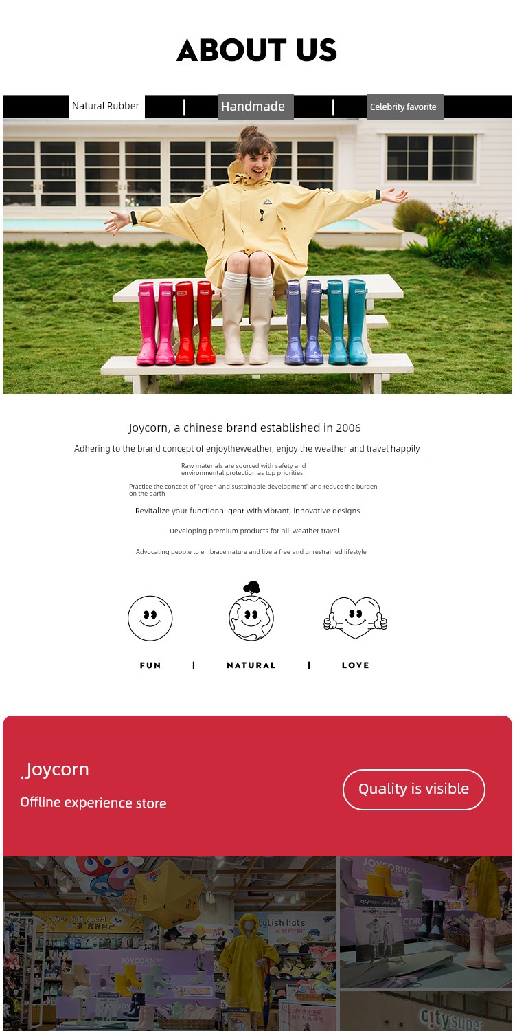 Joycorn plus Rain Boots Baby Rain Boots Waterproof Boys' and Girls' Rubber Shoes Children's Non-Slip Water Shoes Outdoor — 14