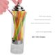 Acrylic dustproof straw bucket PC straw bottle barrel Simple milk tea shop straw bucket household makeup brush storage box