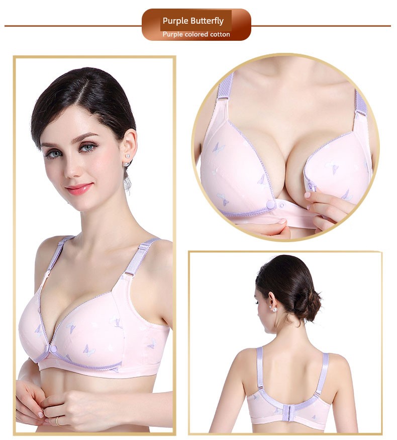 Breastfeeding Intimates Pregnant Women Push up Bras Push-up Postpartum Feeding Pure Cotton Exclusive for Pregnancy Bra Autumn and Winter Thin — 29