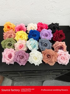 Artificial Rose Flower Heads for Wedding Silk Flower Wall Decoration Korean-Style Large Flower Balls DIY Floral Arrangem