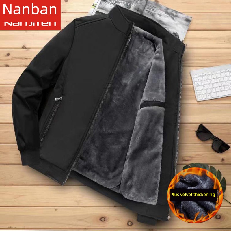NGGGN Autumn and winter man leisure time middle age loose coat