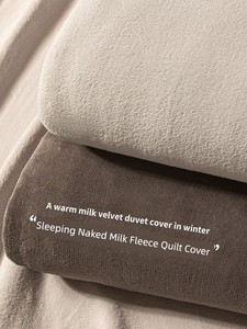 Winter Double-Sided Stuffed Thickened Coral Single Quilt Cover