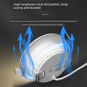 Commercial Ultra-Bright Led Downlight, Recessed 4-Inch 15W, Cutout 12, Shop 6-Inch 18W 24W 8-Inch 40W, All-Aluminum Barr