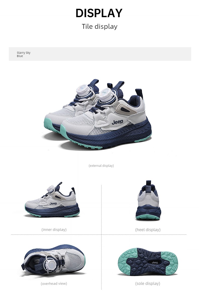 Jeep Children's Lightweight Running Dad Shoes Spring and Summer Girls' Outdoor Hiking Shoes Soft-Soled Breathable Sports Shoes Boys — 21