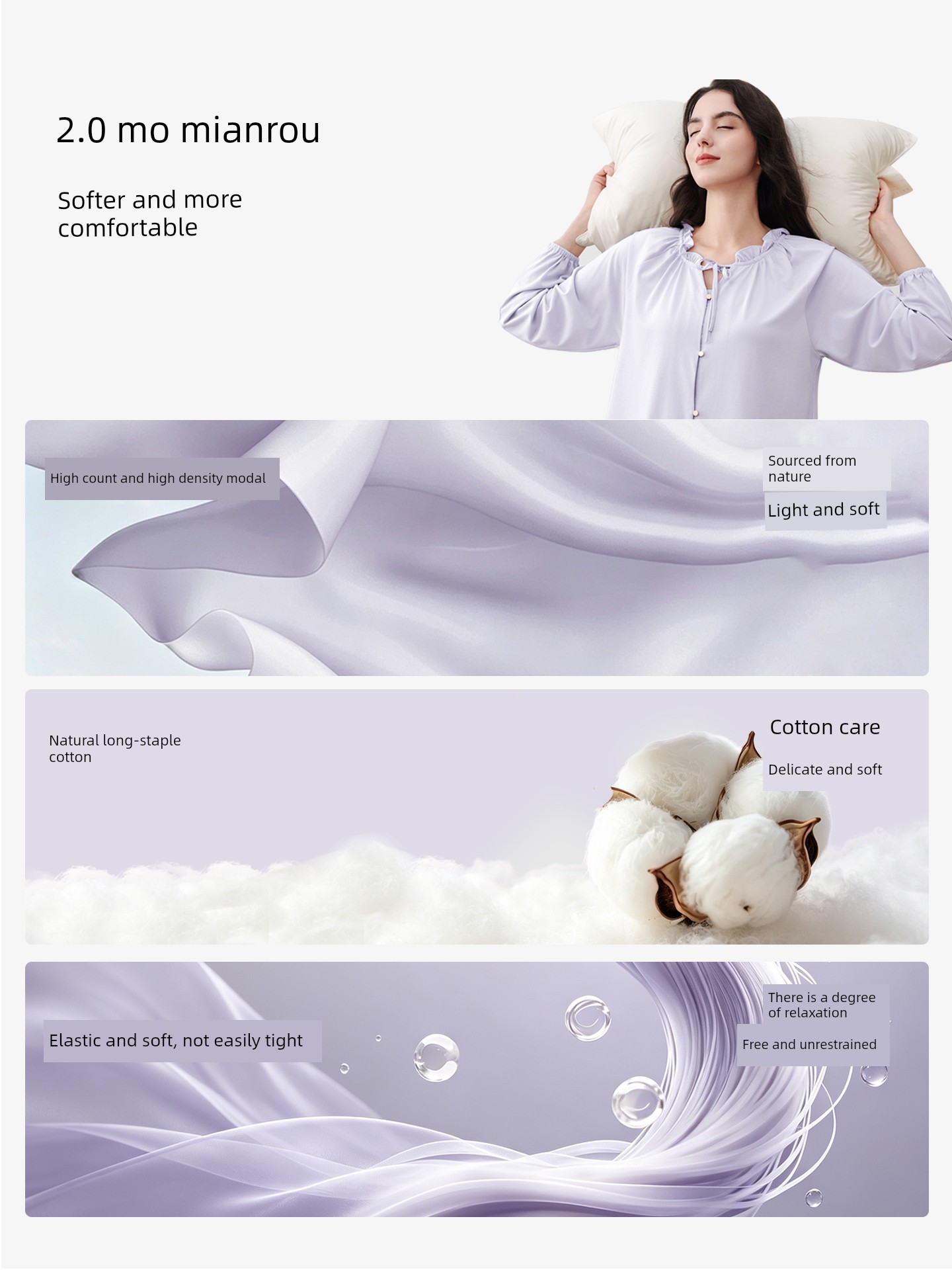 Gomeizi Postpartum Clothing Modal Four-Season Maternity Pre- and Post-Natal Pajamas Petite Home Wear Nursing Set Autumn