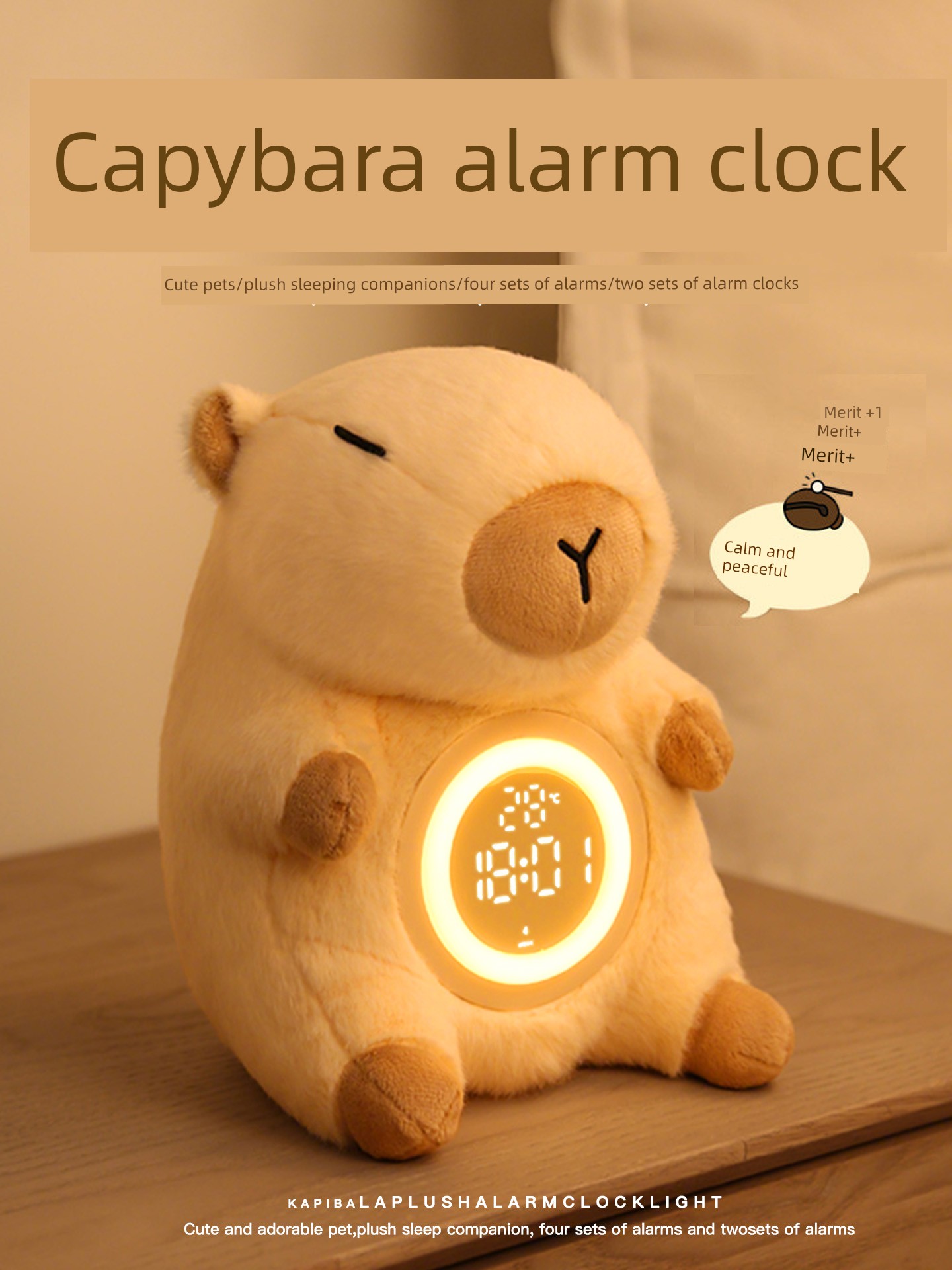 Kapibara Alarm Clock Lamp Birthday Gift for Girls, Practical Gift for Girlfriend, Boy, 61St Birthday, Children's Day