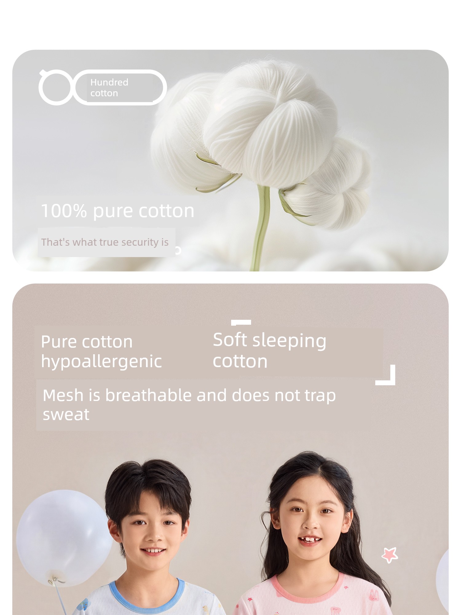 Summer New Arrival Mesh Pure Cotton Antibacterial Air Conditioning Clothes Red Beans — 3