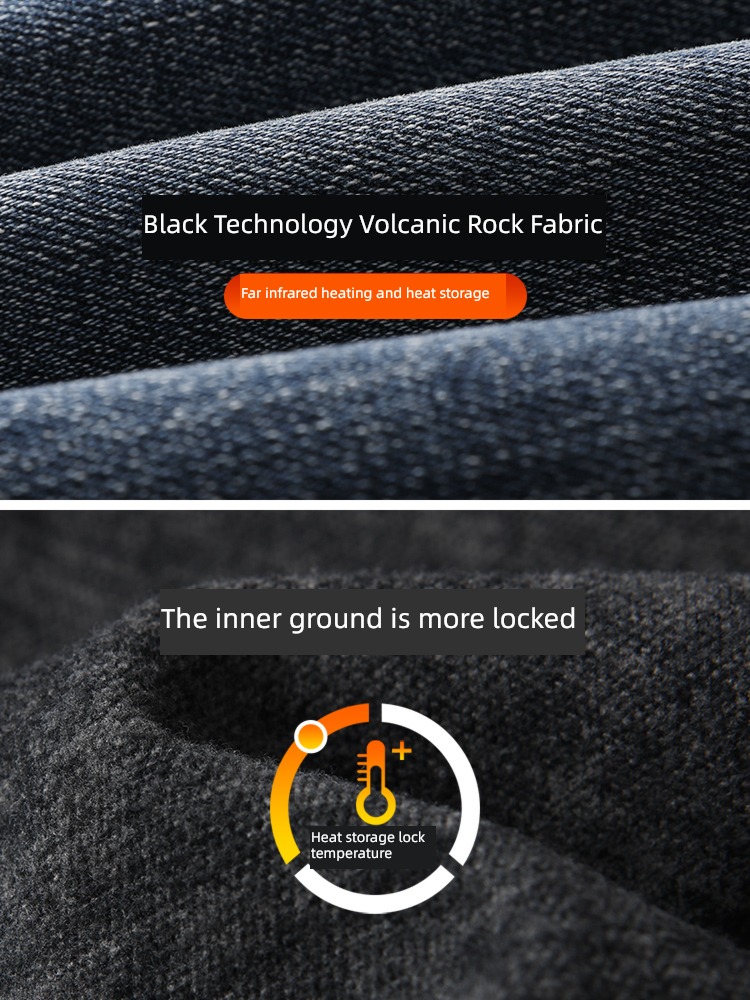 thermal storage lava Plush easy leisure time Denim pants