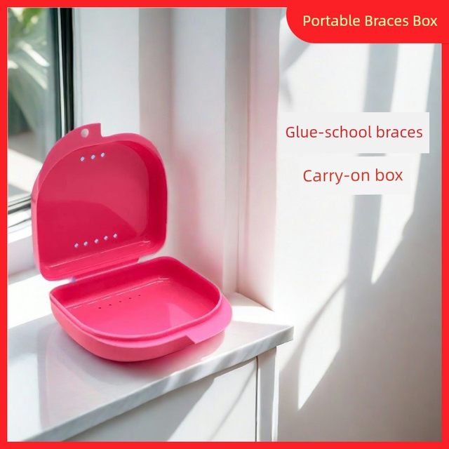 Brace box portable tooth retainer box orthodontic invisible orthodontic corrector storage glue picker storage box