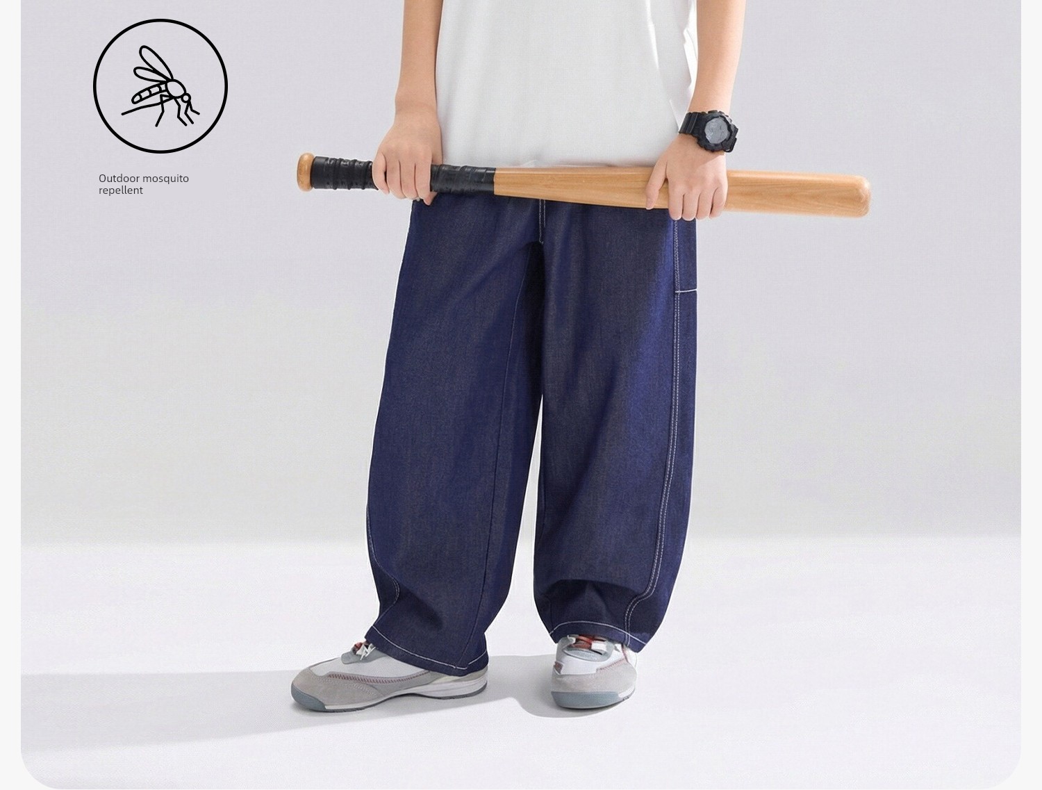Zuoxi Children's Clothing Boys' Pants Summer Thin Children's Cool Tencel Jeans 2026 New Model Big Kids Anti-Mosquito Pants — 15