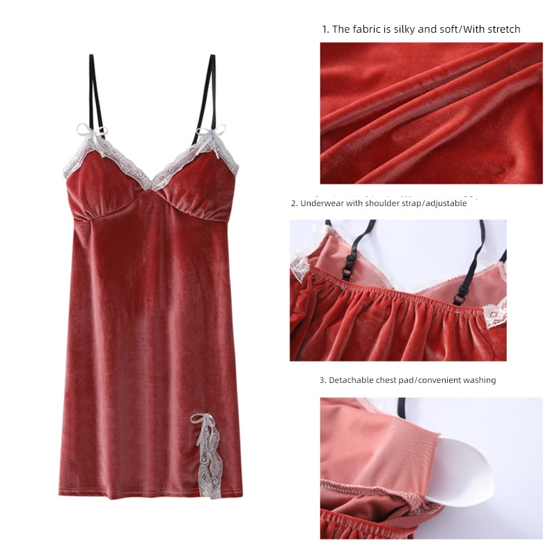 sexy summer Sentiment Lace Temptation On the bed Nightdress