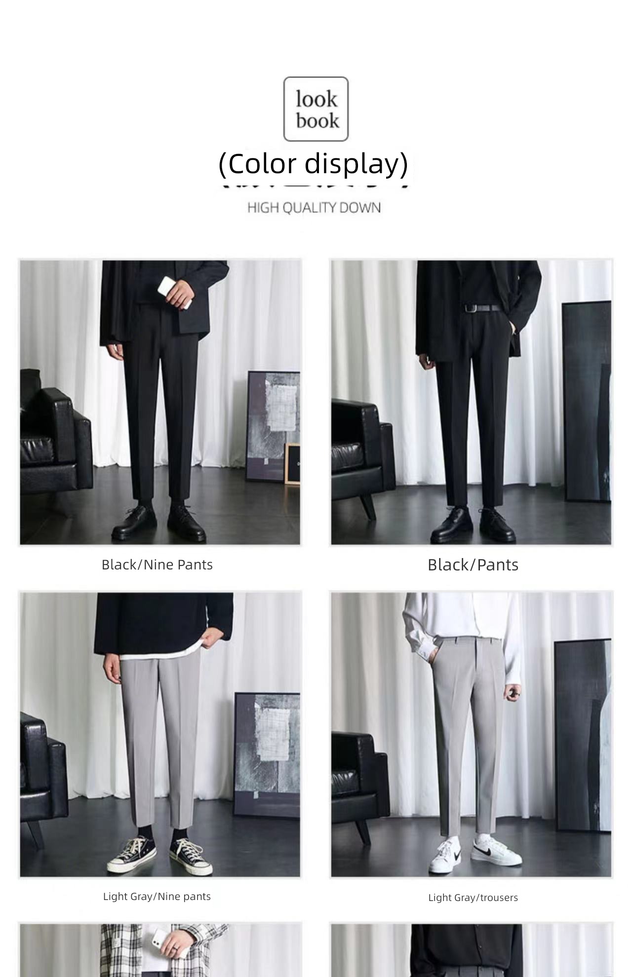 Nine points Autumn and winter Plush Self-cultivation senior black Small trousers