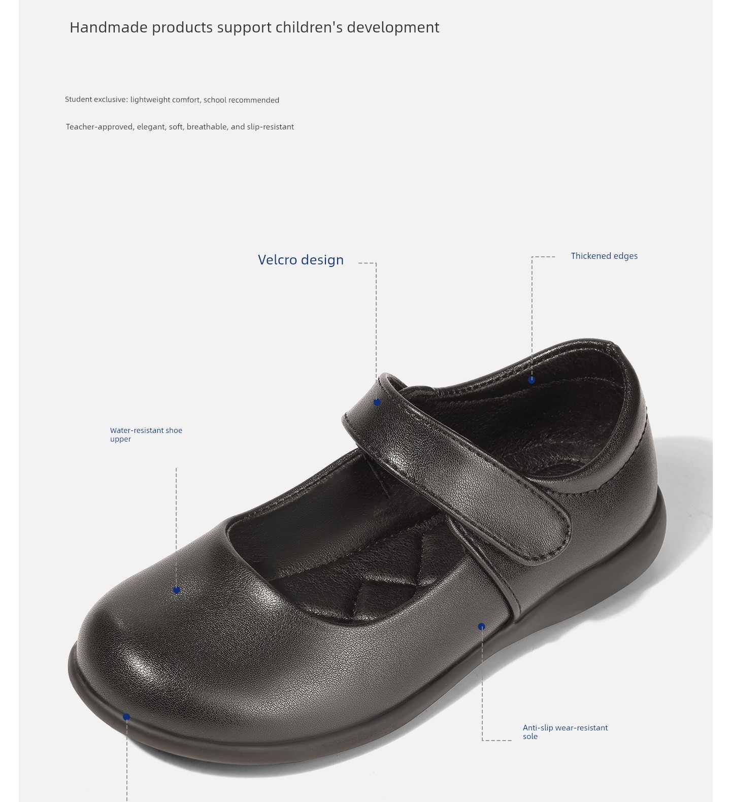 Spring & Fall Elementary School Student Campus British Performance Girls' Leather Shoes — 8