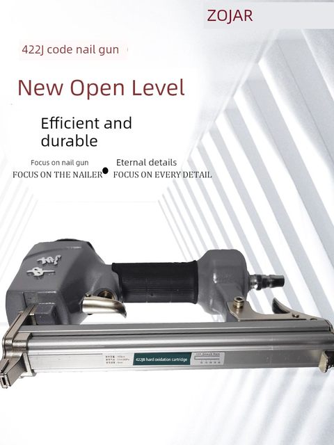 Zhongjie 422J pneumatic U-shaped nail gun can be used for 410J/413J/416J/419J nail carpentry door nail gun