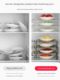 Refrigerator interior storage rack leftover storage rack layered heightened partition plate side rack kitchen countertop bowl finishing rack