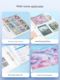 Qixin A4 folder quick labor clip 3/4 hole white clip binder information clip white office punching clip comix three-sided insert bag desktop storage card album Polaroid photo album small card album