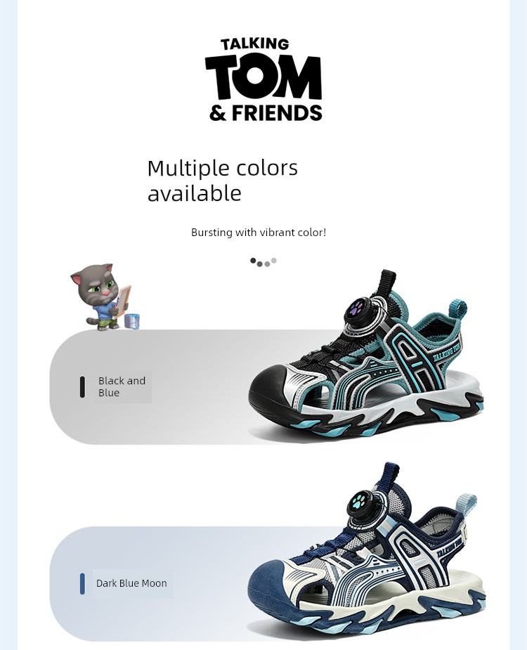 Tom Sports Sandals 2026 New Summer Children's Sandals Non-Slip Beach Shoes Boys Closed-Toe Lightweight for Older Children — 10