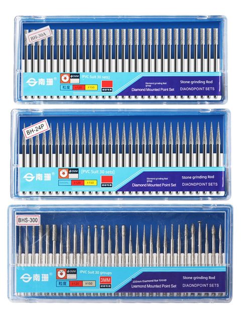 2.35mm handle alloy grinding head diamond grinding rod diamond jade grinding polished diamond alloy grinding set