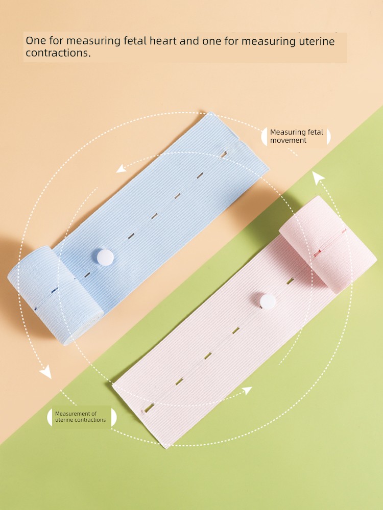 Hospital, Same Section Two Widened Fetal Heart Monitoring Belts for Prenatal Examination — 4
